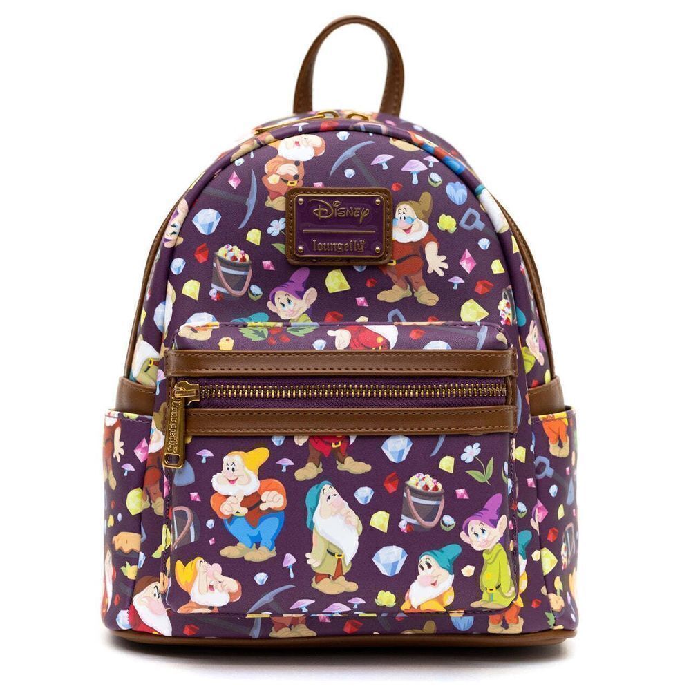 Loungefly Disney Snow White And The Seven Dwarfs Gems AOP Backpack
